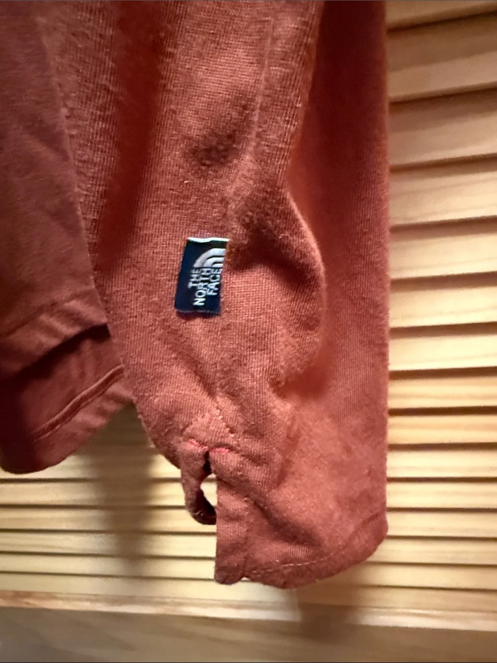 The North Face Men's Rust Orange Polo Shirt XL lightweight, breathable